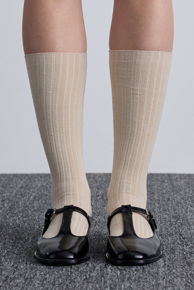Ribbed Long Socks (Online only)