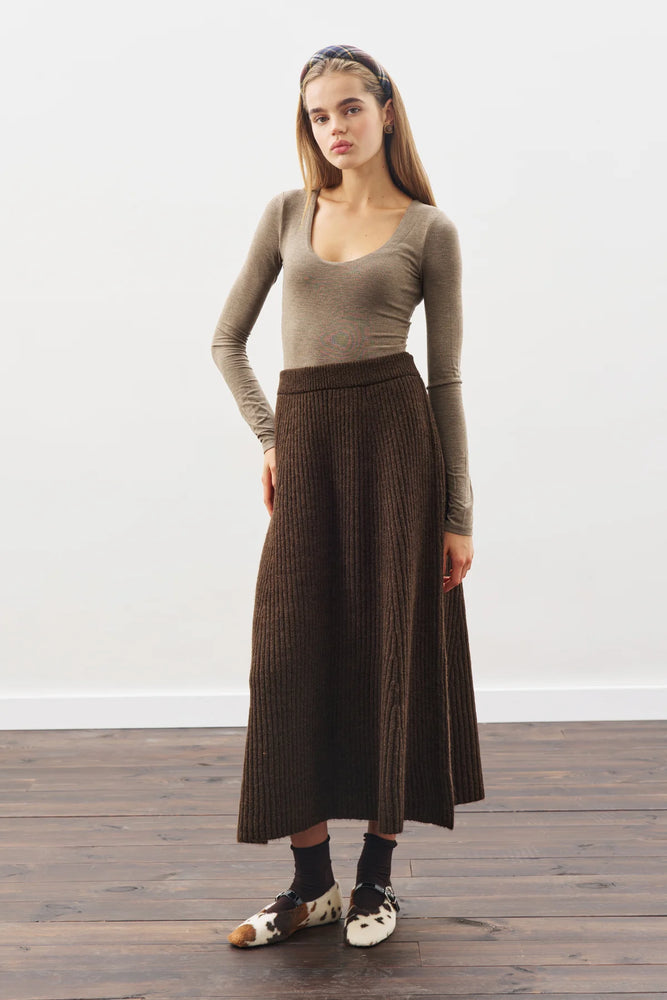 Knit Flared Skirt (Online only)