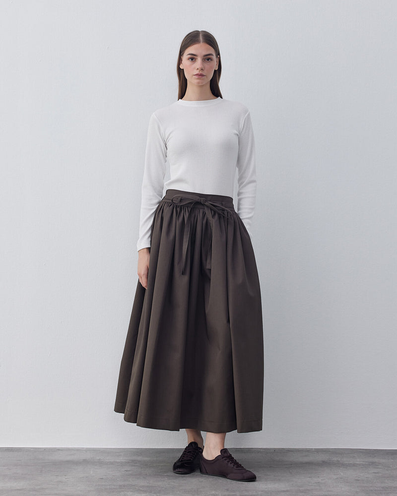 Gabardine Balloon Skirt