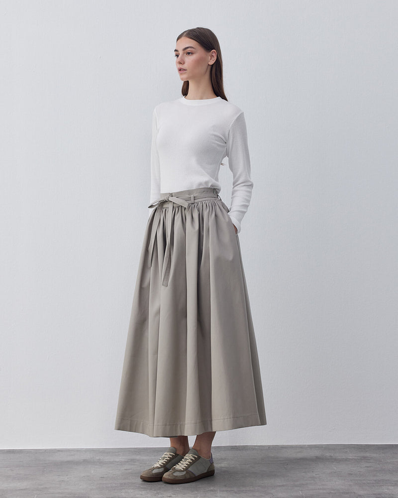 Gabardine Balloon Skirt