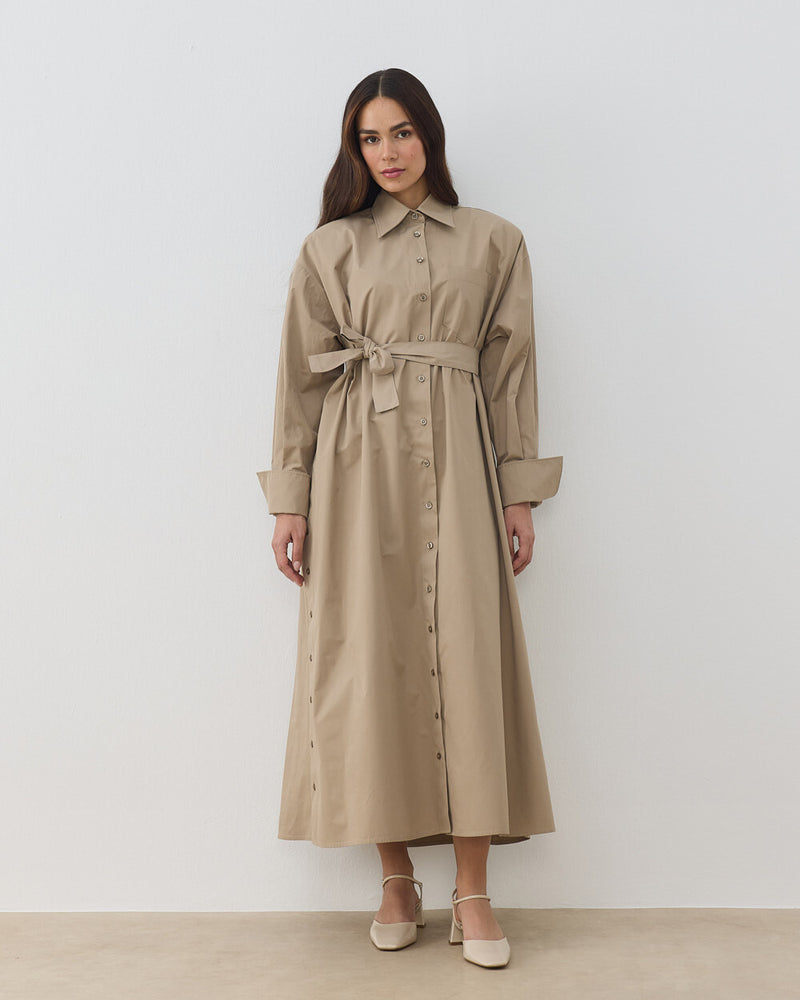 Gabardine Shirt Dress