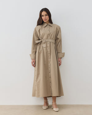 Gabardine Shirt Dress