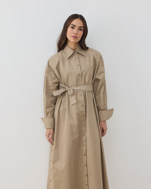 Gabardine Shirt Dress