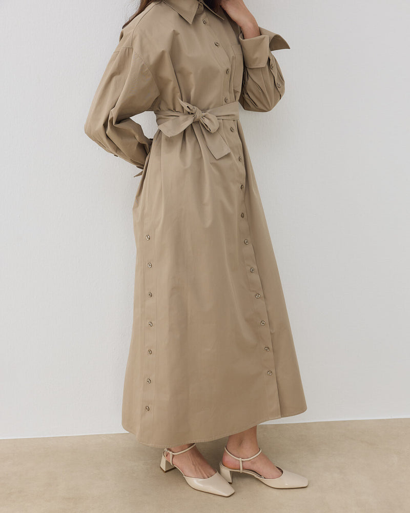 Gabardine Shirt Dress