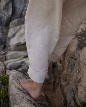 Linen Carrot Pants