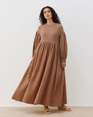 Natural Poplin Dress