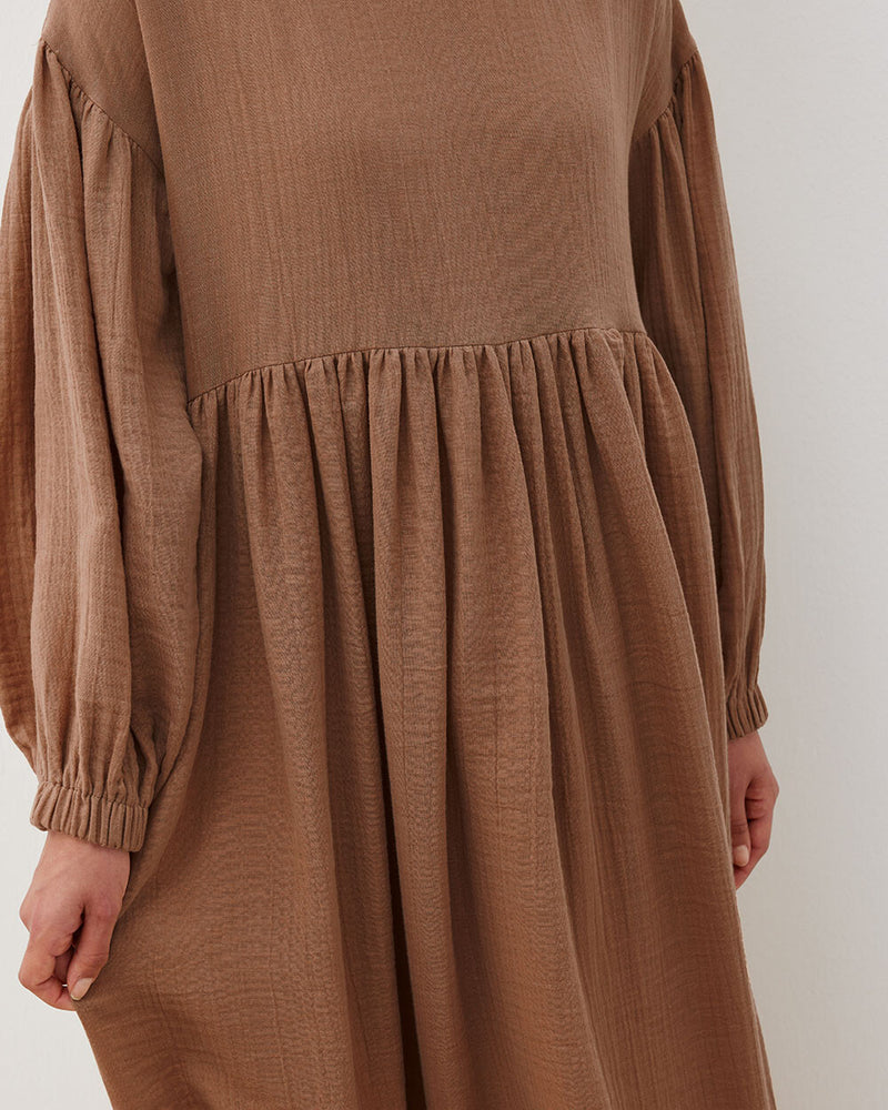 Natural Poplin Dress