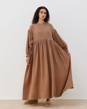 Natural Poplin Dress