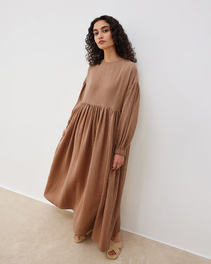 Natural Poplin Dress