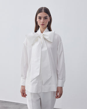 Poplin Bow Shirt