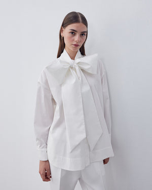 Poplin Bow Shirt