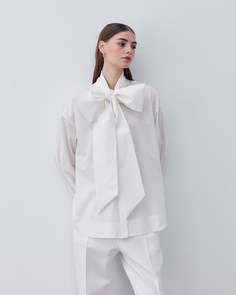 Poplin Bow Shirt