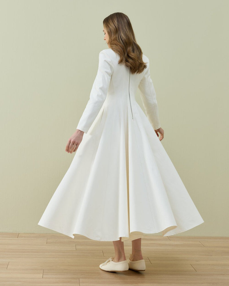 Flared Denim Dress – Romosa