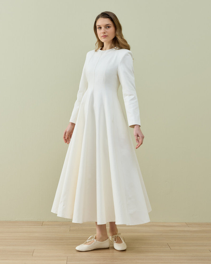 Flared Denim Dress  Romosa