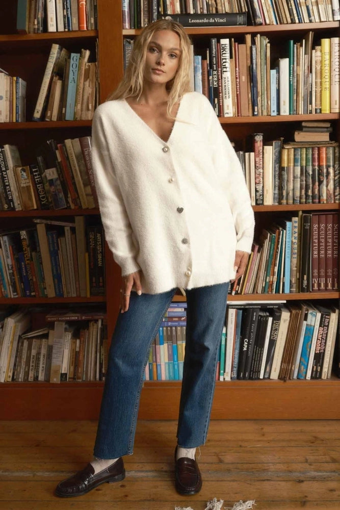 Hooops Elegant Cardigan Cream