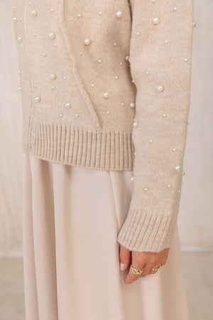 Zipped Pearl Cardigan