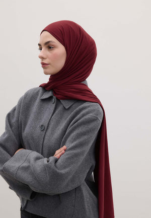 Fresh Scarfs Bamboo Comfort Hijab Bordeaux
