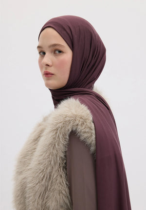 Fresh Scarfs Bamboo Comfort Hijab Damson Purple
