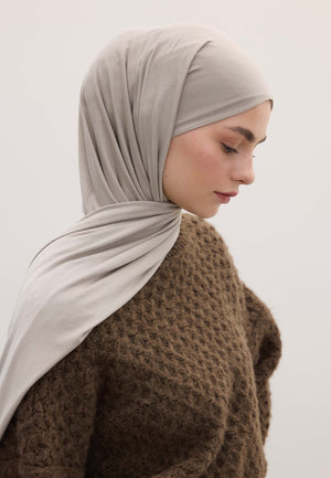 Fresh Scarfs Bamboo Comfort Hijab Silver Grey