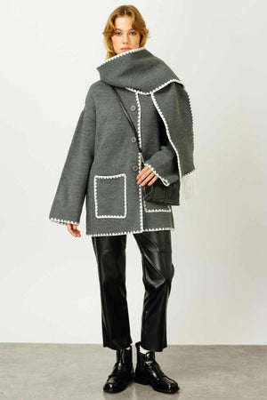 Knit Shawl Coat