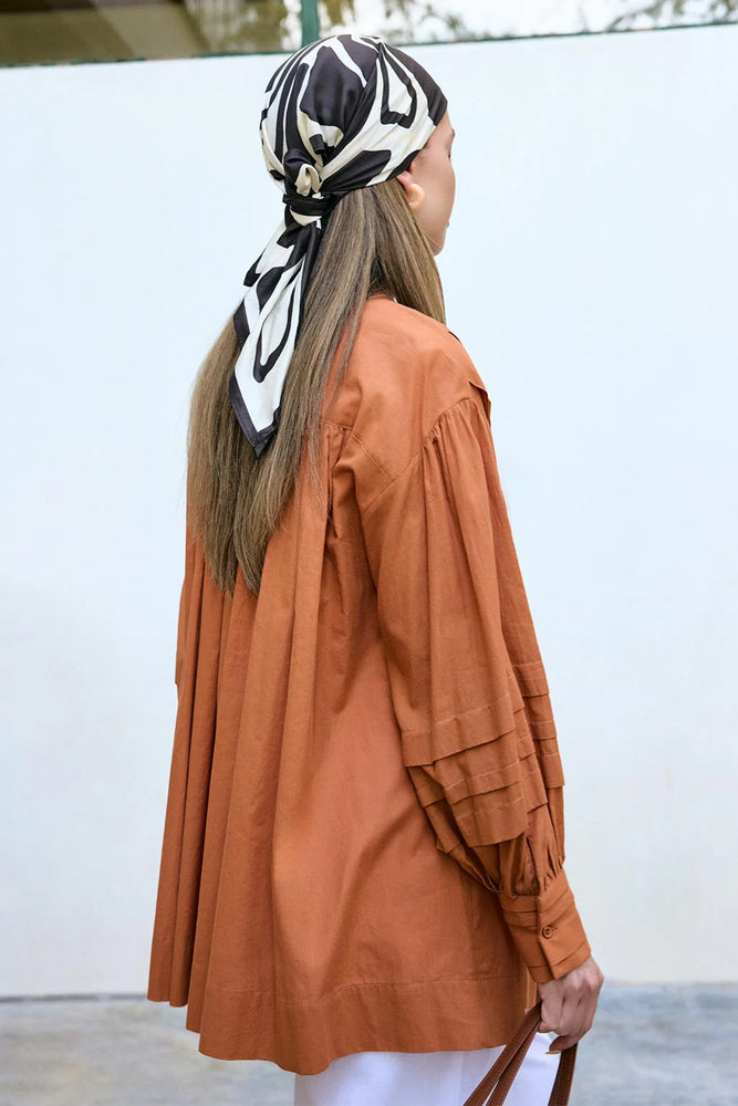 Pleated Cotton Shirt