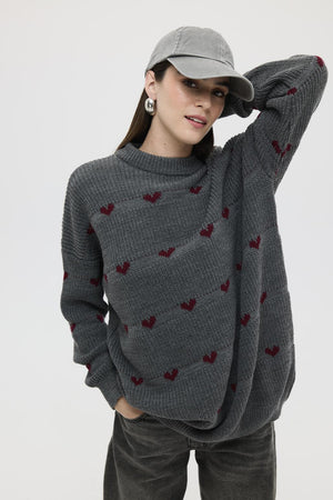 Knitted Heart Sweater