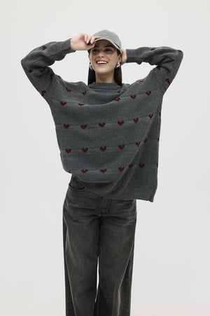 Knitted Heart Sweater