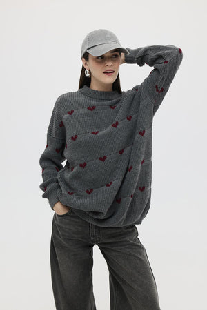 Knitted Heart Sweater