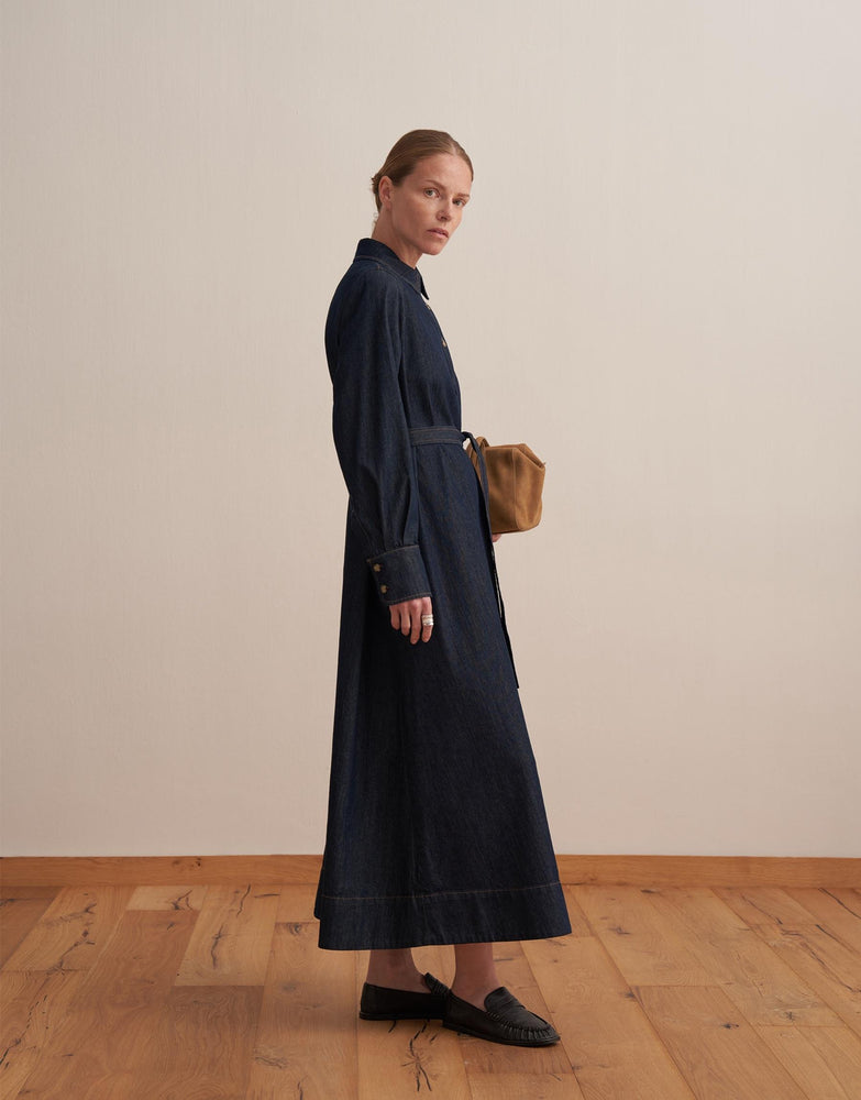 Belted Denim Shirt Dress
