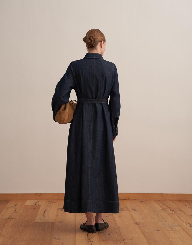 Belted Denim Shirt Dress