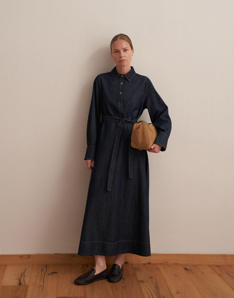 Belted Denim Shirt Dress