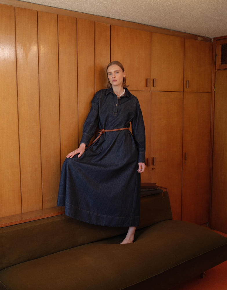 Belted Denim Shirt Dress