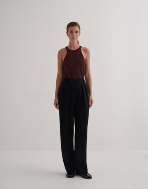 Pleated Palazzo Pants