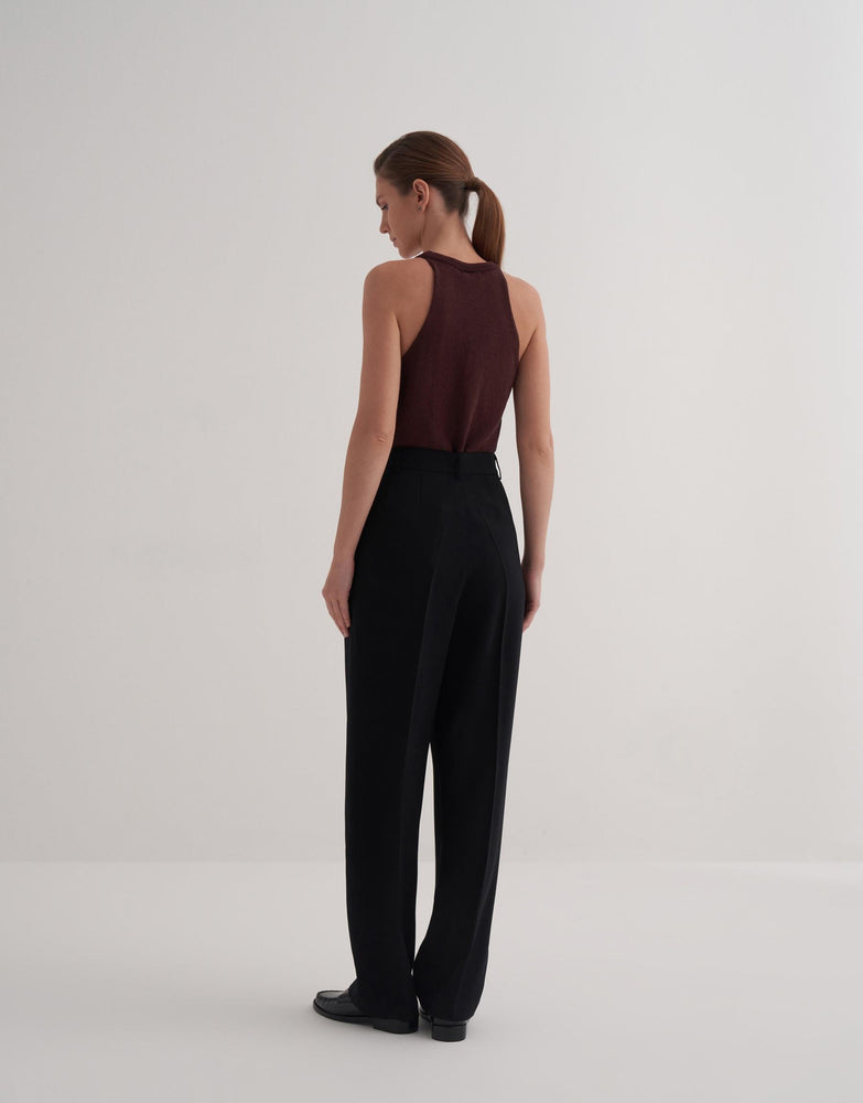 Pleated Palazzo Pants