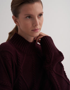 High Collar Knit Sweater