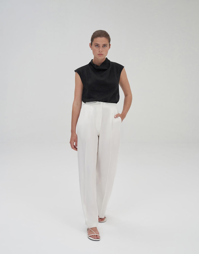 Pleated High Waist Pants