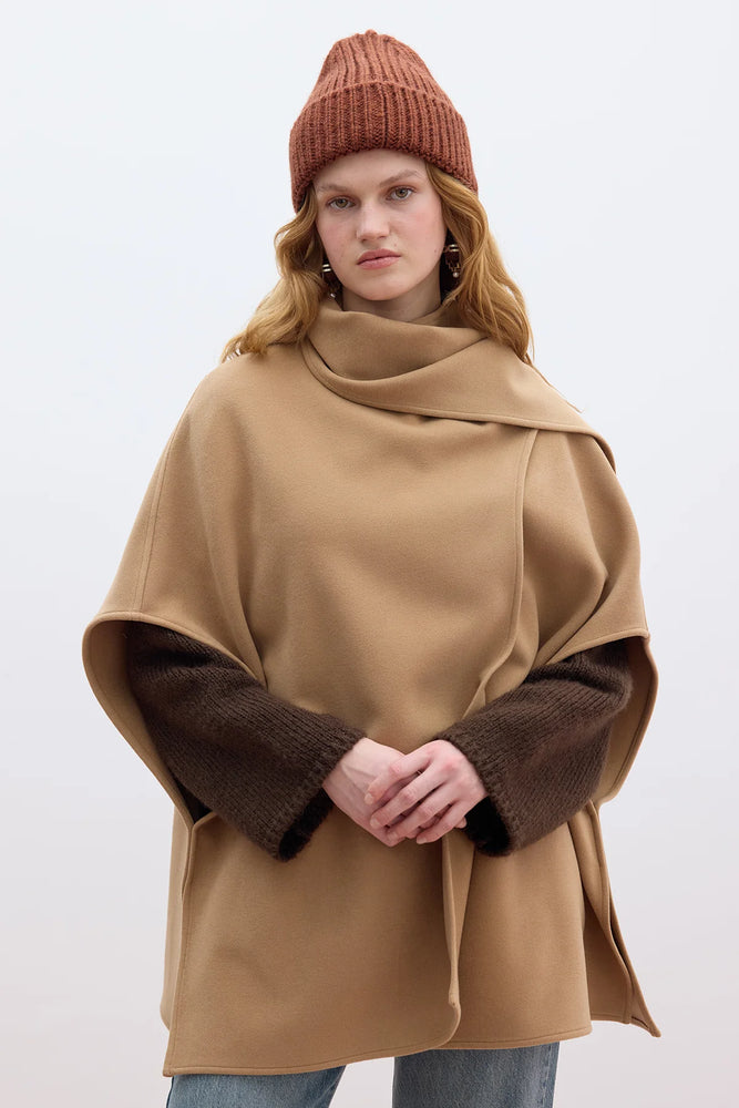 Cachet Poncho With Scarf