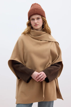 Cachet Poncho With Scarf