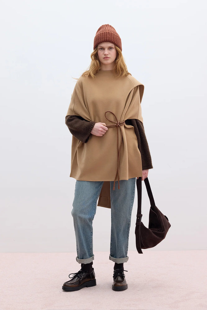 Cachet Poncho With Scarf