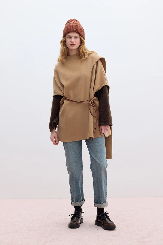 Cachet Poncho With Scarf