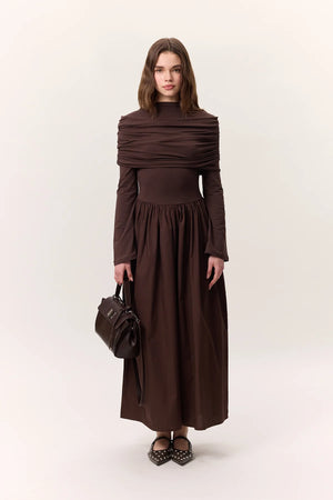 Draped Shoulder Dress