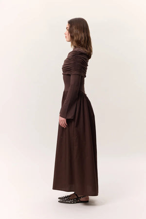 Draped Shoulder Dress