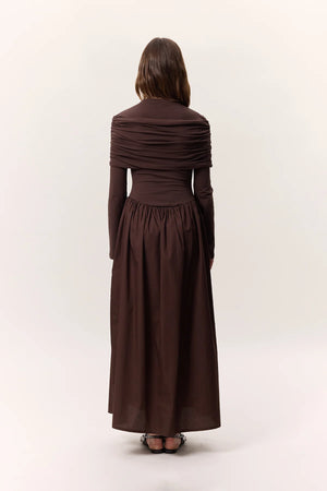 Draped Shoulder Dress
