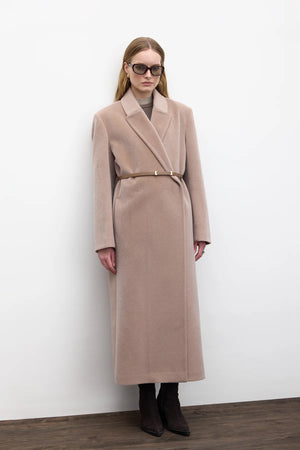 Long Cachet Belted Coat