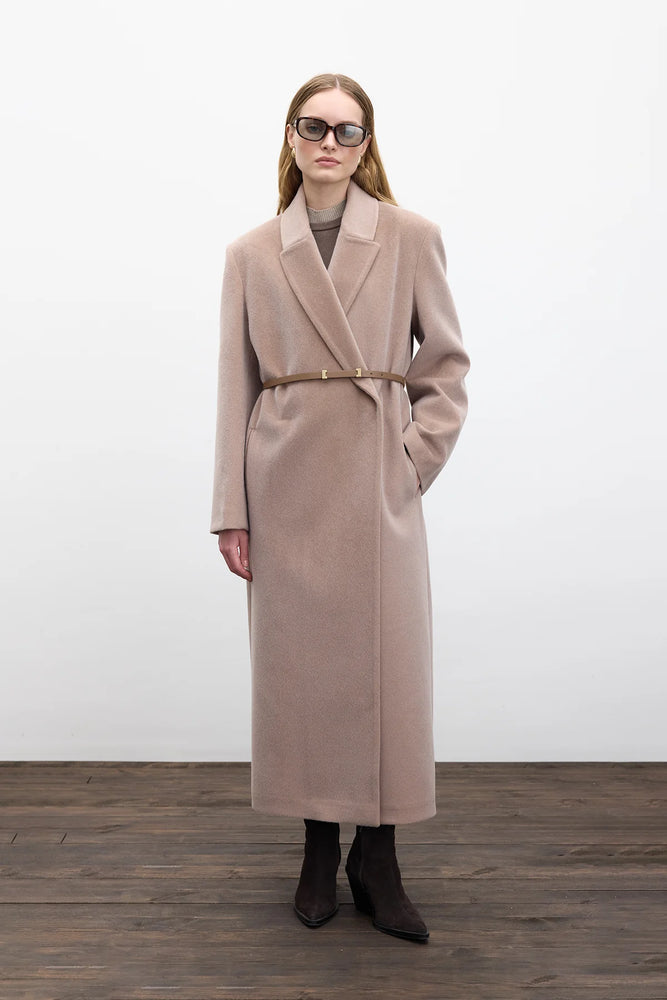 Long Cachet Belted Coat