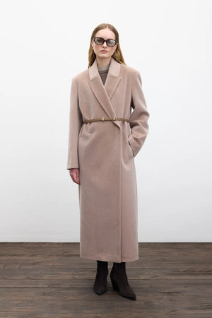 Long Cachet Belted Coat