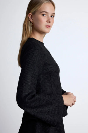 Peplum Tweed Top