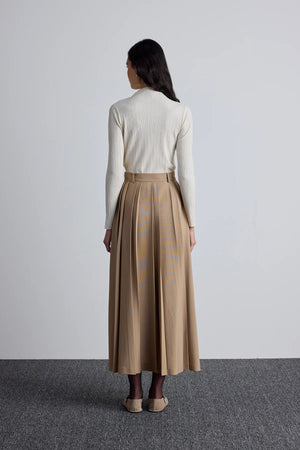 Wide Pleated Skirt