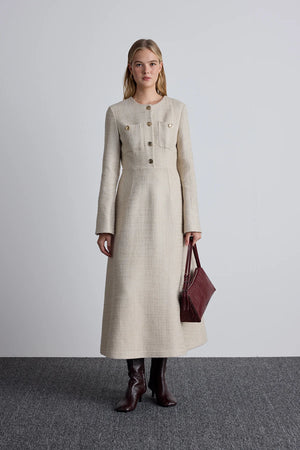 A-line Tweed Dress