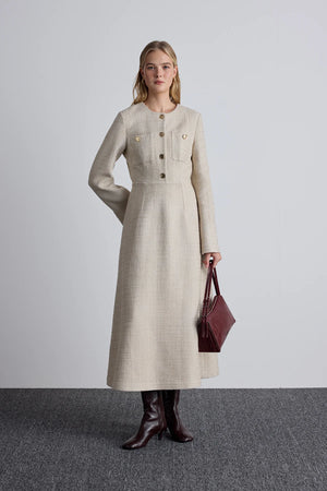 A-line Tweed Dress